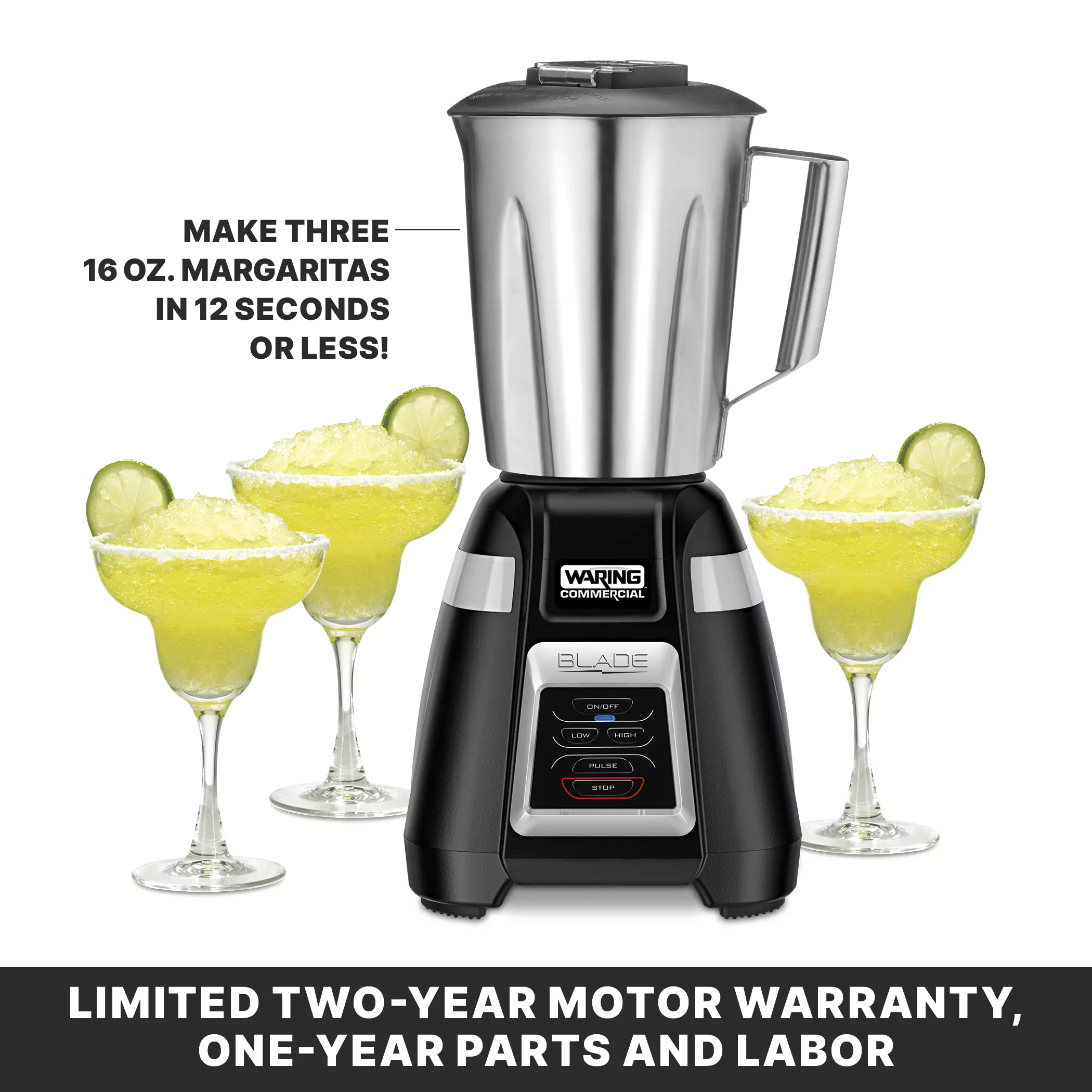 Blade Blender with Electronic Touchpad Control and Stainless Steel Container